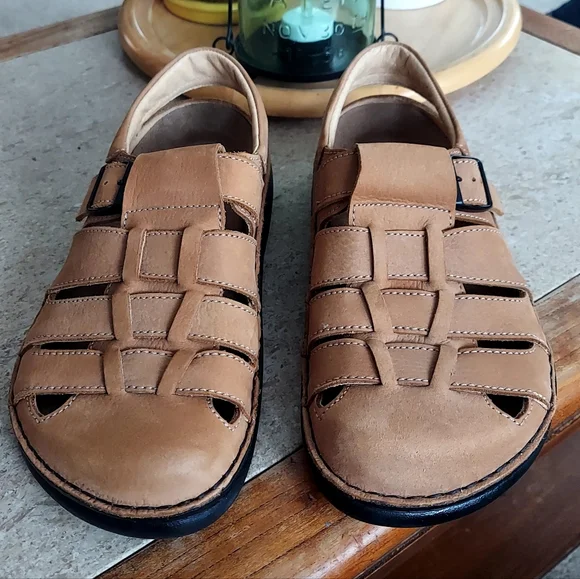 Birkenstock Footprints Fisherman's Leather Sandals Honey Size 39 - Picture 2 of 6